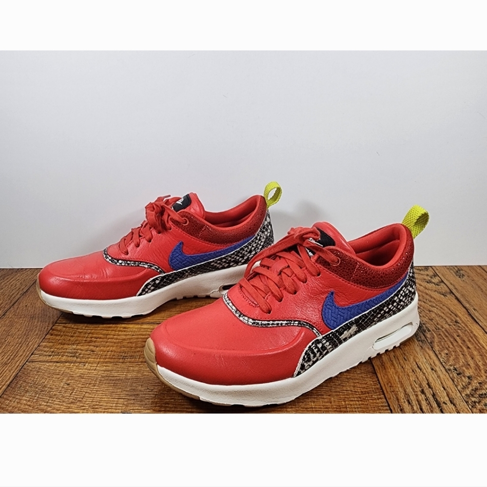 Nike Women's Air Max Thea LX Snakeskin Sz 6 881203-800 Red Blue White